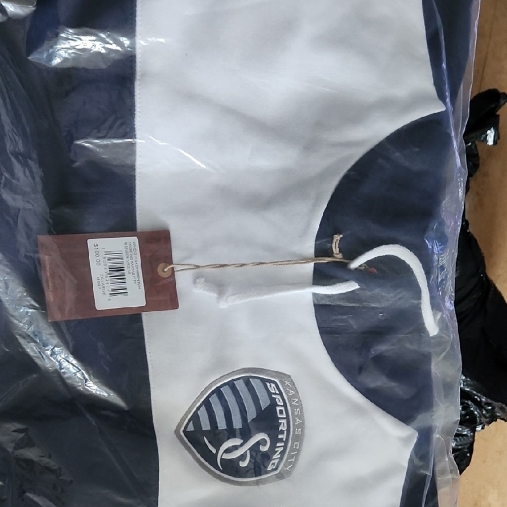 Navy and White Hoodie